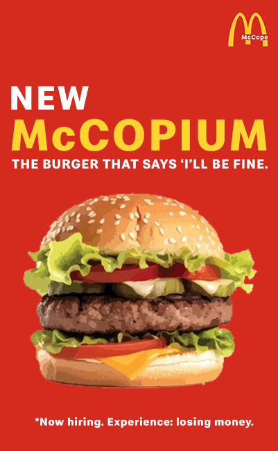 McCopium Burger - The burger that says I'll be fine